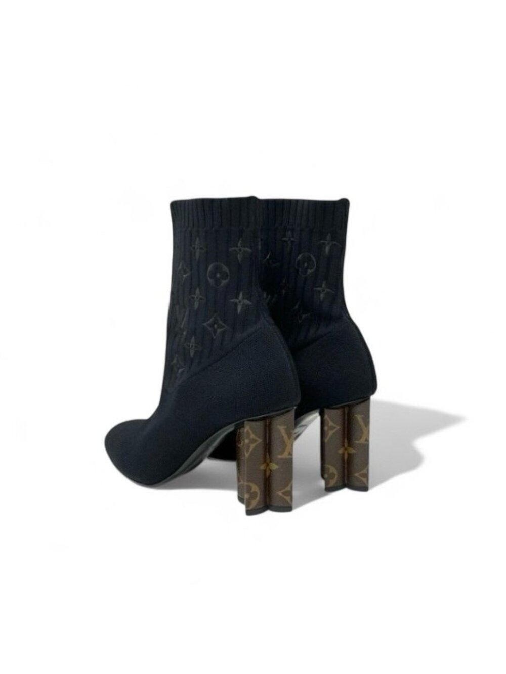 Louis Vuitton Silhouette Line Monogram Boots Short Shoes Fabric Leather - Picture 4 of 9